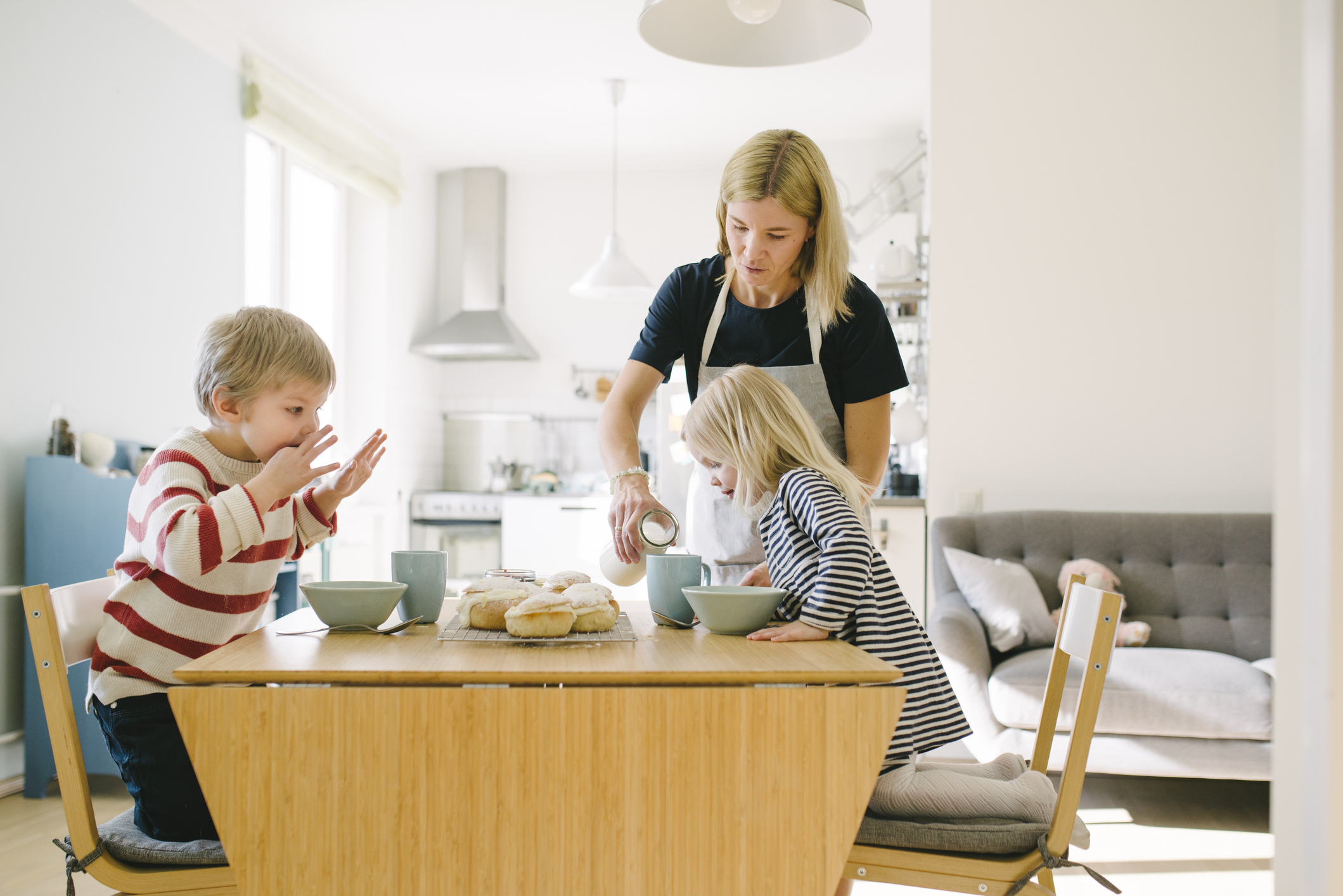 Family talking together in a calm setting